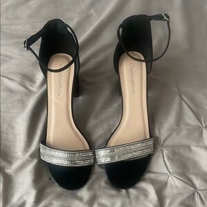 Cityclassified Black & Silver Heels - Size 10